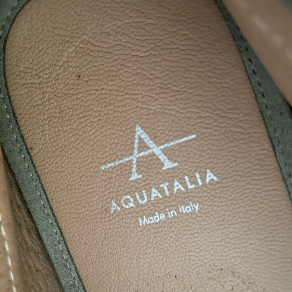 Aquatalia Mens Bruce Weatherproof Driving Shoe 9.5 Sage Green Suede Moc Loafer - Picture 8 of 8